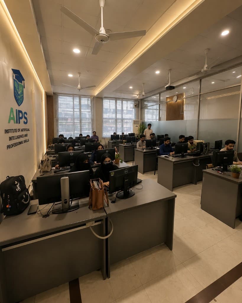 Students working on live projects in the AIPS lab